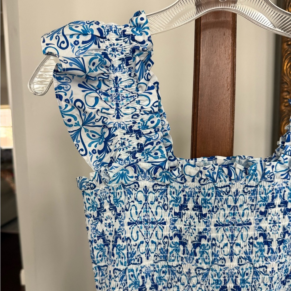 Hill House Ellie Nap Dress in Blue Mosaic - Picture 6 of 16